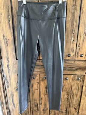 7 for all mankind Faux Leather Black Leggings